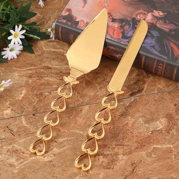 Wedding Cake Cutting Set, Personalized Gold Cake and Spatula Set, Custom Cake Serving Set, Engraved Pie Spatula, Cake and Pizza Knife, Christmas, Birthday Or Wedding Gift