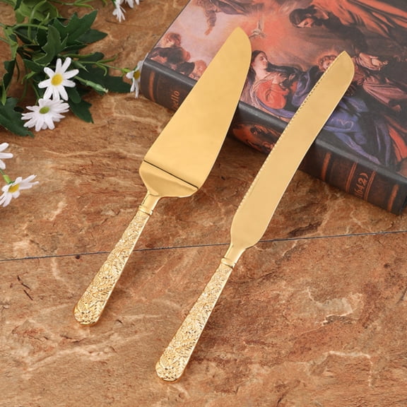 Wedding Cake Cutting Set, Personalized Gold Cake and Spatula Set, Custom Cake Serving Set, Engraved Pie Spatula, Cake and Pizza Knife, Christmas, Birthday Or Wedding Gift
