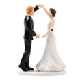 thumbnail image 1 of Wedding Cake Dolls Cake Topper Decor Bride and Groom Dolls Collectibles Romantic Accessories Ornament Couple Figures for Engagement Party, 1 of 8