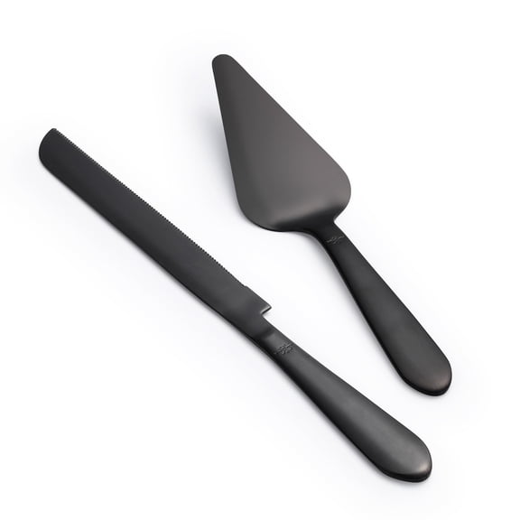 Wedding Cake Knife and Server Set, Integral Stainless Steel Longer Cake Cutter and Wider Pie Spatula