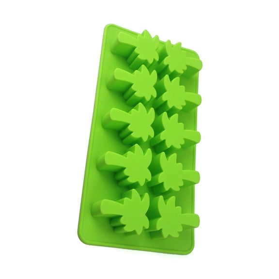 Clispeed Creative Green Silicone Ice Cube Mould Coconut Tree Shape for Baking Desserts