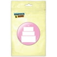 thumbnail image 1 of Wedding Cake Pink Shower Refrigerator Button Magnet, 1 of 2