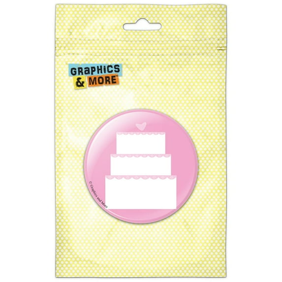 Wedding Cake Pink Shower Refrigerator Button Magnet