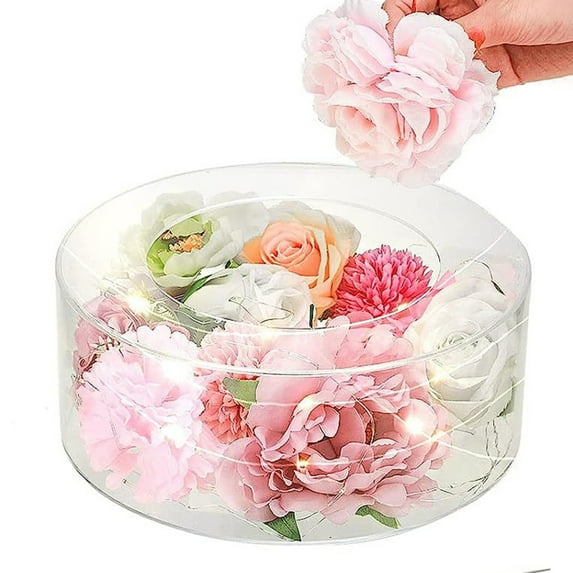 Wedding Cake Stand - Clear Acrylic Fillable Cake Stand Cake Riser Cake Tier Cake Display Cake Stand Wedding Cake Stand Cylinder Stand for Wedding Birthday Party Display
