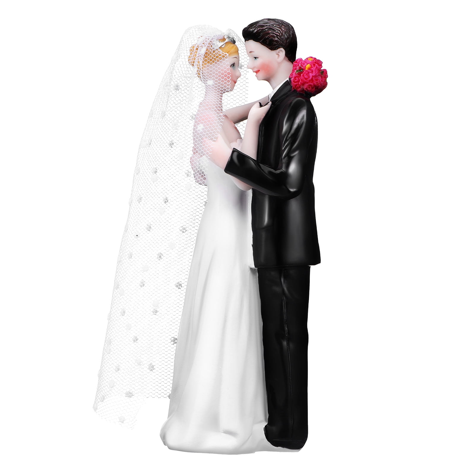 Elegant Resin Bride and Groom Wedding Cake Topper, Decorative Figurine ...