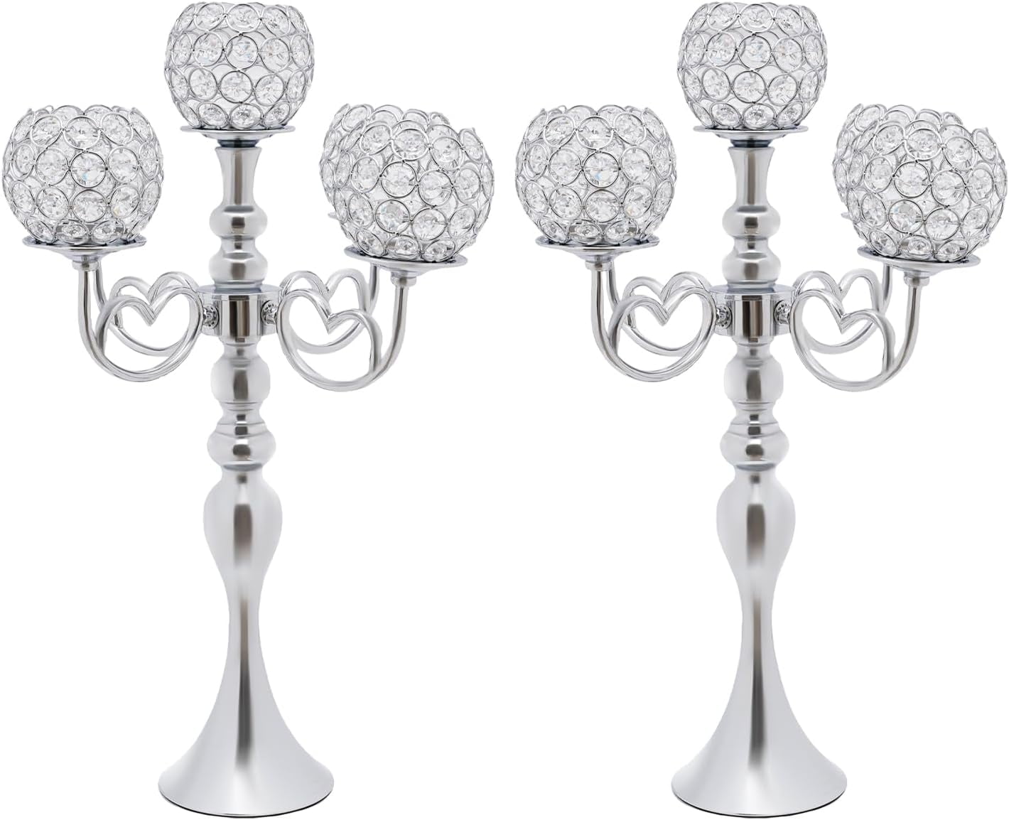 Antique Candelabras A Pair of Elegant Sterling Silver Candle Holders
