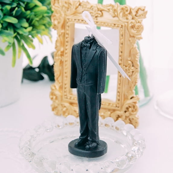 Wedding Candle - 3.35" Black White Aromatherapy Soy Wax, Romantic Gift for Couples, Anniversary Valentine's Day Present, Home Ornament Gift