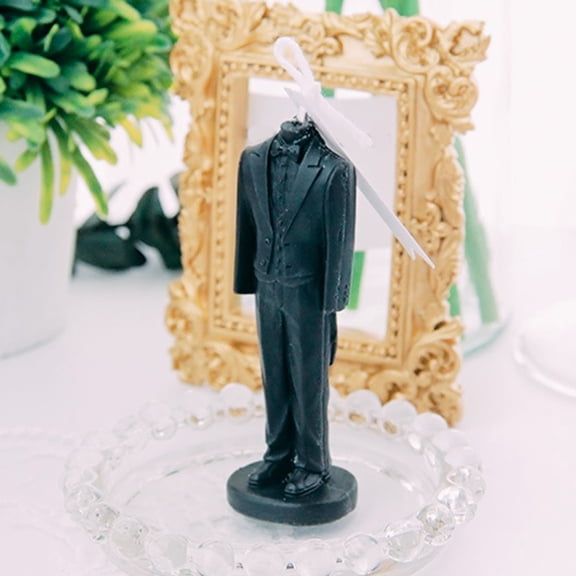 Wedding Candle - 3.35" Black White Aromatherapy Soy Wax, Romantic Gift for Couples, Anniversary Valentine's Day Present, Home Ornament Gift