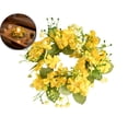 thumbnail image 1 of Wedding Candlestick Wreath Artificial Flower Plants Candle Ring Holder Table Centerpiece Decor, 1 of 6
