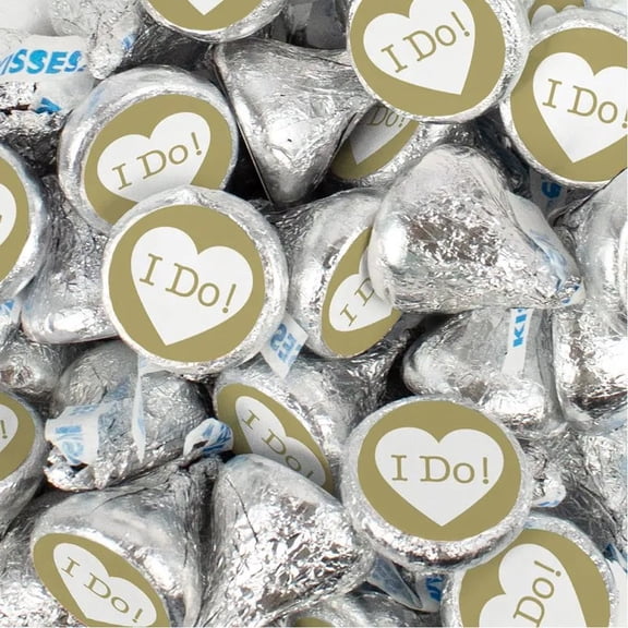 Wedding Candy Chocolate Kisses with "I Do" Stickers by Just Candy