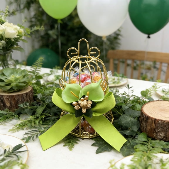 Wedding Candy Favor Box Birdcage Tin – European Style Iron Candy Container for Weddings, Parties, Gifts and Small Storage
