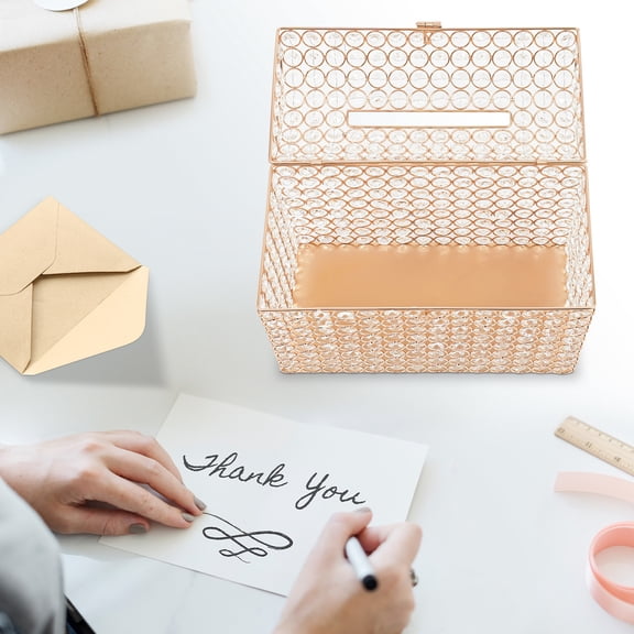 Wedding Card Box with Heart Lock, Money Card Box, Wedding Card Box