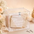 Wedding Card Box with Lock and Slot Clear Acrylic Wedding Present Card ...