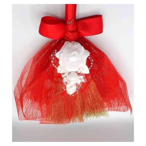 Wedding Ceremony 34" Red and White Jumping The Broom