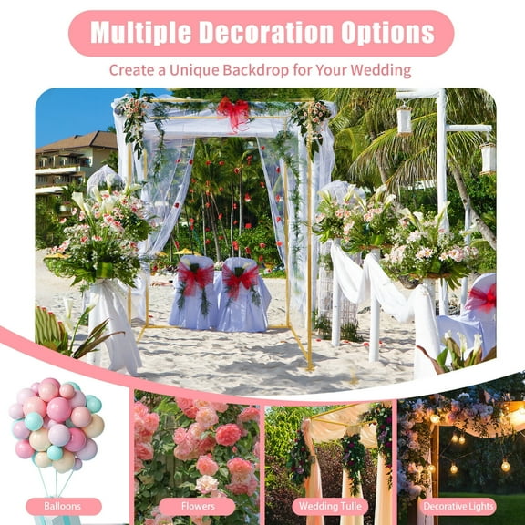 Wedding Ceremony Arch Backdrop Metal Stand Flower Balloon Party Frame Decor