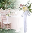 thumbnail image 1 of Wedding Chair Back Flowers, Artificial Rose Flowers Decoration,Wedding Aisle Decor,Pew Chair Decoration with Ribbons for Ceremony, 1 of 9