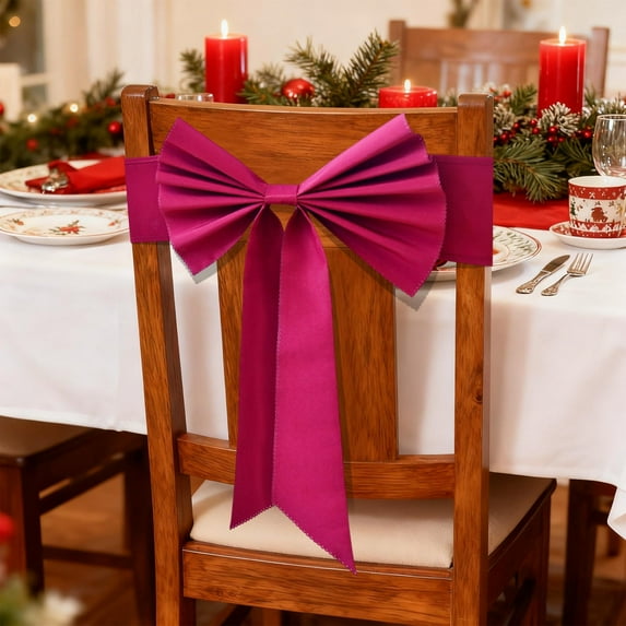 Wedding Chair Sash Bow, Elegant No-Tie Sashes, Modern Chair Back Cover for Weddings, Hotels, and Holiday Gatherings, Available in 6 Colors