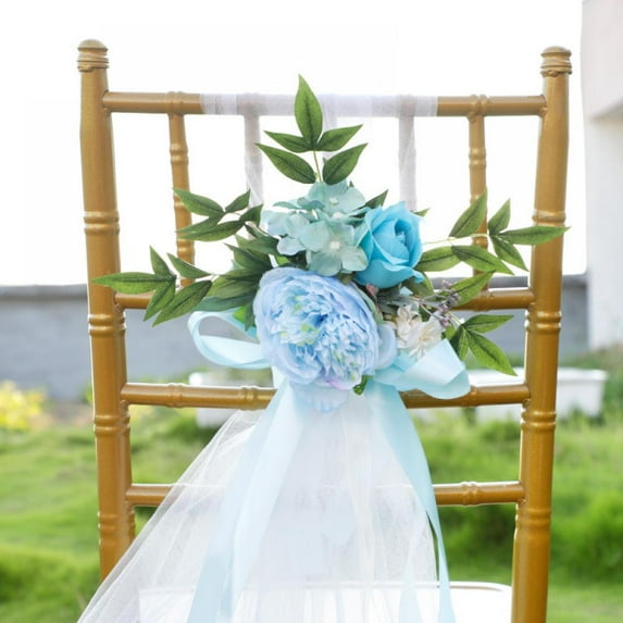 Wedding Chair Signs, Wedding Reception Chair Decor Bride and Groom Chair Signs, Floral Wedding Decorations Rustic Boho