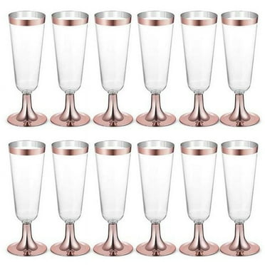 Wedding Champagne Flute Disposable Plastic Wedding Cup Champagne Glass Drinking Utensils for Party-