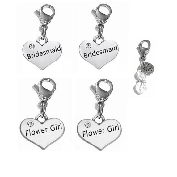 Wedding Charm, Clip On Charms For Your Wedding Party – Make Your Own Wedding Charm Jewelry With Easy To Use Clip On Charms - Briday Party Mixed Charms #1