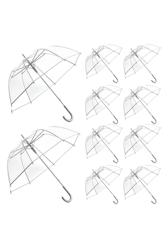 Wedding Clear Bubble Umbrella Bulk 47 Inch Large Dome Rainproof Stick Umbrellas for Weddings Prom Graduation Outdoor Events