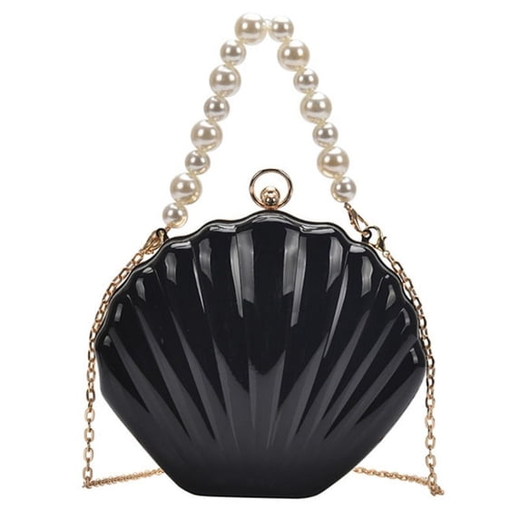Wedding Clutches Shell Bag Pearl Handle Handbag for Women Shoulder Bags Crossbody Bag with Chain Fashion Evening Bag