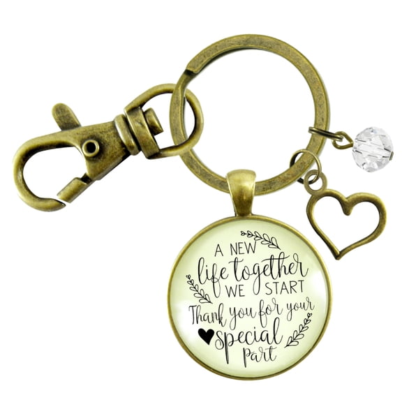 Wedding Coordinator Gift Gutsy Goodness Bronze Keychain New Life We Start Jewelry Thanks Planner Appreciate