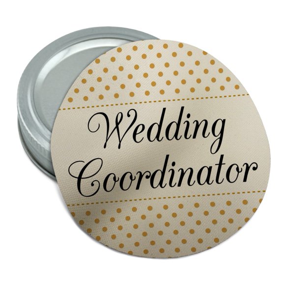 Wedding Coordinator Planner Elegant Polka Dots Round Rubber Non-Slip Jar Gripper Lid Opener