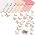 thumbnail image 1 of Symkmb Wedding Corsages Set 100Pcs Bouquet Wedding Pins 48Pcs 3D Rose Gold Butterfly Wall Decor 15 Sheet Flower Wrapping Paper paper+plastic, 1 of 6