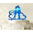 thumbnail image 1 of "Wedding Couple Cake Topper With Heart Personalized Cake Topper Color Option Available 6""-7"" Inches Wide", 1 of 1