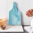 thumbnail image 1 of Wedding Cutting Board, Engagement Rings Pearls on Pastel Colored Dreamy Background Art Print, Decorative Tempered Glass Cutting and Serving Board, Wine Bottle Shape, Pale Blue White, by Ambesonne, 1 of 1