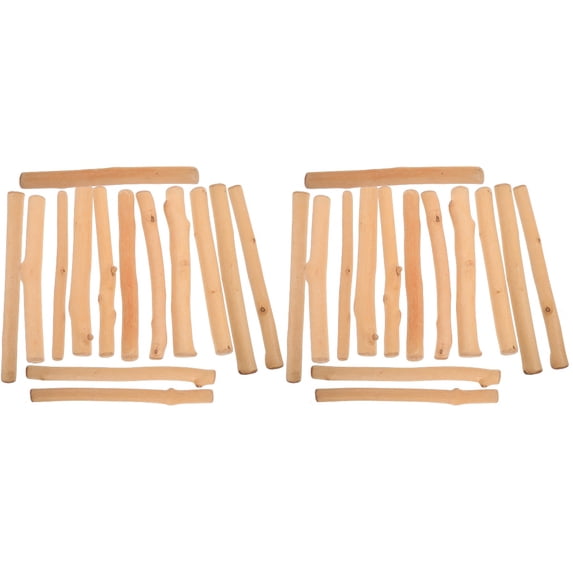 Wedding Decor 2 Sets Decoration Drift Wood Craft Handmade Log Materials Wooden Decorate