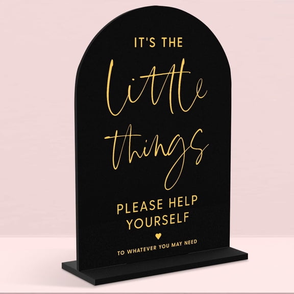 Wedding DecorAcrylic Please Help Yourself SignWedding Decor Loving Memory Sign for Ceremony and ReceptionArch Acrylic Table Signs for Anniversary 5x7 Inch (Black