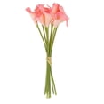 thumbnail image 1 of Wedding Decor PU Calla Lily Artificial Manmade Flowers Bouquet Pink Beige 10 Pcs, 1 of 4