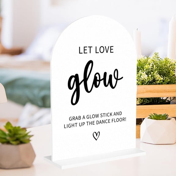 Wedding Decor Table Sign Table Top Signs for Wedding Reception and Event Party Decor - Elegant Acrylic Sign for Ceremonies & Parties, Perfect for Directions & Wishes, Acrylic 5 X 7 Inches