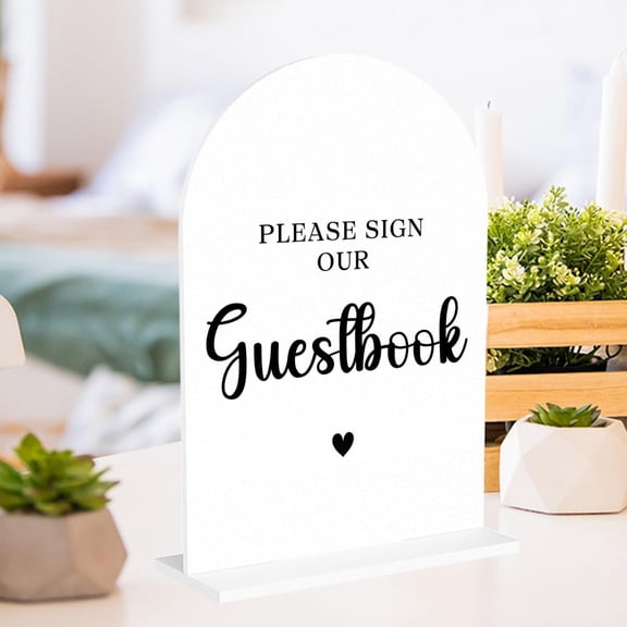 Wedding Decor Table Sign Table Top Signs for Wedding Reception and Event Party Decor - Elegant Acrylic Welcome Sign for Ceremony, Bridal Shower, Anniversary - 5 X 7 Inches