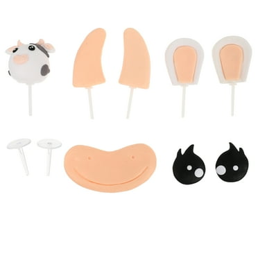 Wedding Decorations Birthday Cake Cow Cake Pan Cow Figure Decor Cow Cake Decoration Animal White Polymer Clay Baby