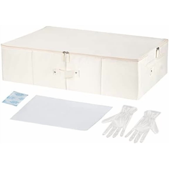 Wedding  Storage Box - Wedding  Preservation Box with 20 Sheets of Acid Free Tissue Paper for Storage Wedding  Storage Box Kit,Heirloom Wedding Gown Storage Box - Bride Musthaves(Beige)