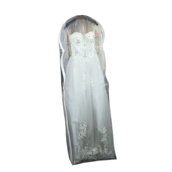 Wedding Dress Covers Garment Bag for Bride with Seethrough Viewing Designs and Dustproof Protective Gown Mesh Coverage