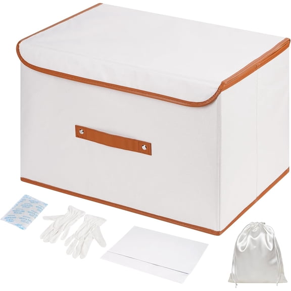 Wedding Dress Preservation Box, Acid-Free Storage with Gloves & Paper