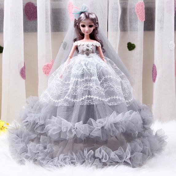 Wedding Dress Princess Doll Toy Gift Box for Little Girls, Children’s Play Doll, Holiday Birthday Gift, Family Ornament, Boys & Girls Pretend Play, Xmas & Birthday Present