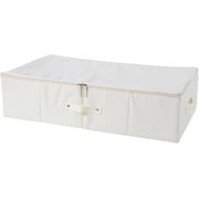 Wedding Dress Storage Box Wedding Dress Preservation Box Dustproof Moisture Proof Zipper Wedding Box with Handle for Under Bed Closet, 28x15.8x6.9