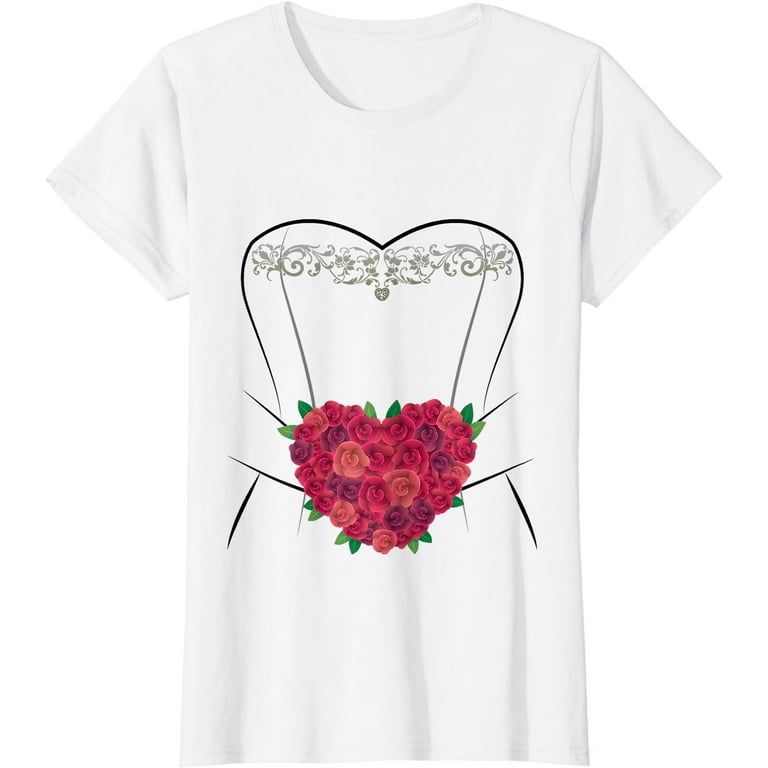 Wedding Dress T Shirt, Simple Marriage Bridal Shower Gifts Wedding Dress T Shirt, Simple Marriage Bridal Shower Gifts