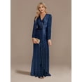 thumbnail image 1 of Wedding Dress Wedding Guest Dresses for Women Long-Sleeved V-Neck Fishtail Banquet Dress Women's Evening Dress Party Dress, 1 of 8