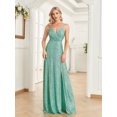thumbnail image 1 of Wedding Dress Wedding Guest Dresses for Women Strap Deep V-Sex Dress Slit Open Back Evening Dress Green Party Dress, 1 of 6