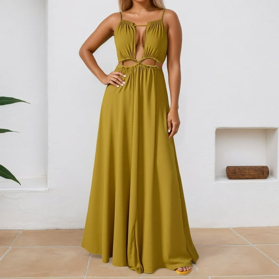 Wedding Dress Women's Long Skirt Suit Set Elegant Dressy Casual Outfit Sleeveless Maxi Dress With Straps Versatile For Daily Wear