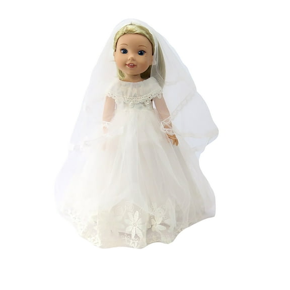 Wedding Dress and Veil Bride for 14inch Dolls | American Fashion World