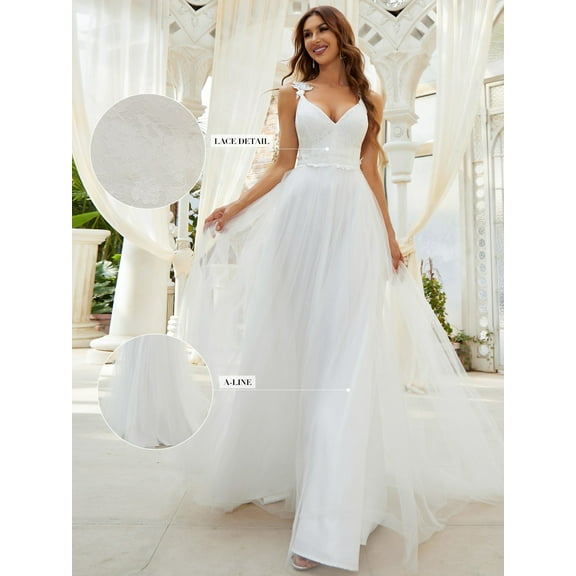 Wedding Dresses for Bride Unique Lace Beautiful Layers Tulle A Line Dreamy Beach Wedding Gowns