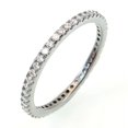 thumbnail image 1 of Wedding ETERNITY RING 2mm Band Signity CZ Rhodium over Sterling Silver (SIZE: 7), 1 of 1
