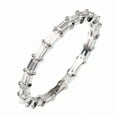 thumbnail image 1 of Wedding ETERNITY RING 2mm Band Signity CZ Rhodium over Sterling Silver (SIZE: 9), 1 of 1